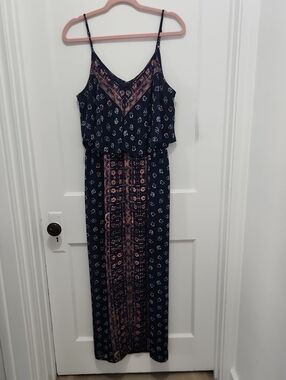 Express Mixed Print Adjustable Strap Maxi Dress Size Large